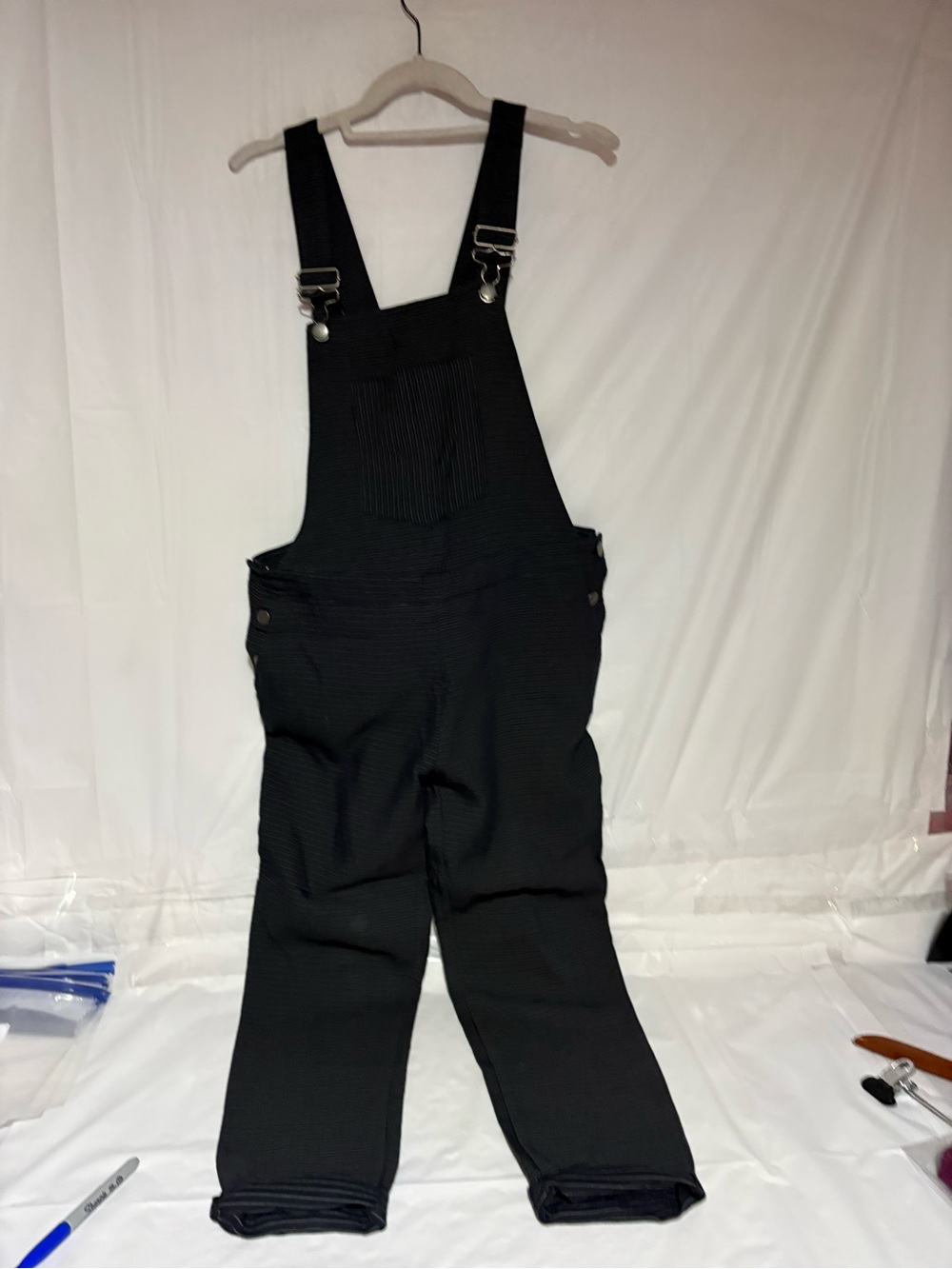 Margaux Navy Pinstripe Overalls